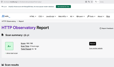 http observatory report
